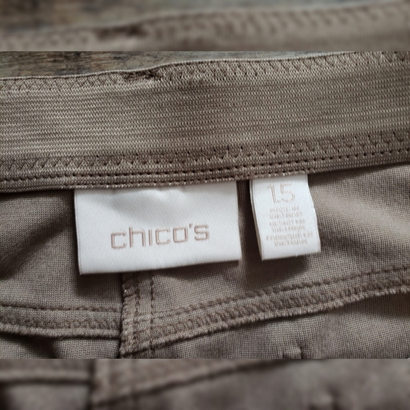 Chico's Tan Snake Print Pants 15 - Picture 2 of 4